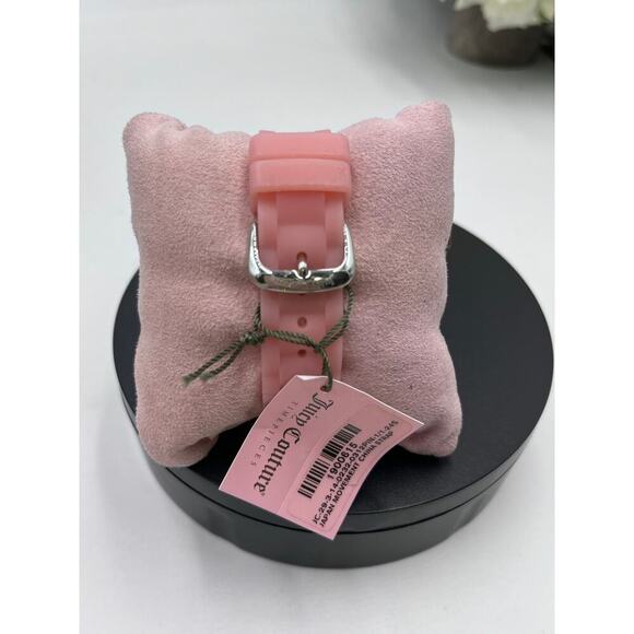 Juicy Couture HRH 1900615 Ladies Pink‎ Silicone Band Pave Watch New Battery main image 12